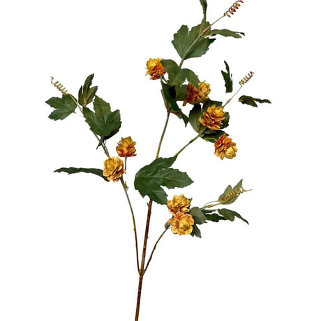 Roberts kollektion kunstig blomsterhumlegren 85cm okkergul