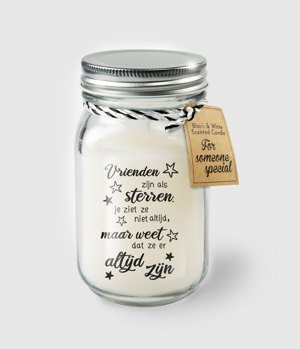 Paperdreams sorte hvide duftlys - venner