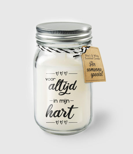 Paperdreams duftlys i glas - altid i mit hjerte