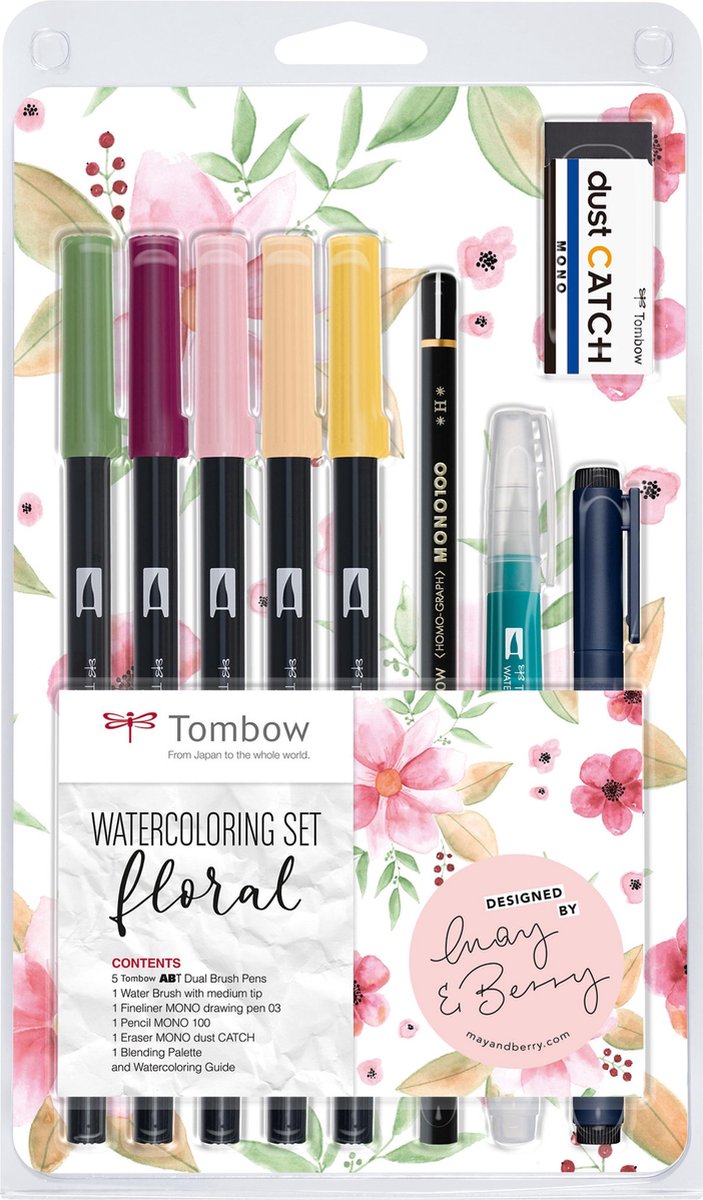 Tombow • akvarelsæt blomstret