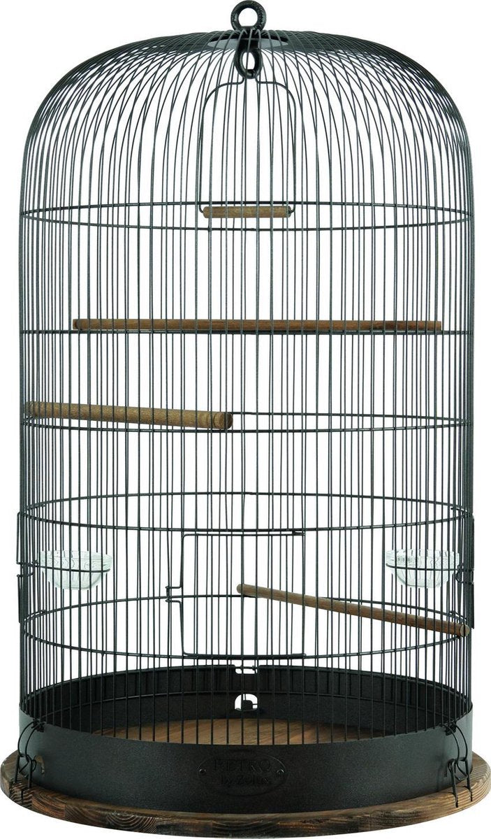 Zolux fuglebur retro marthe - industrielt trådbur med siddepinde - 48x48x74 cm