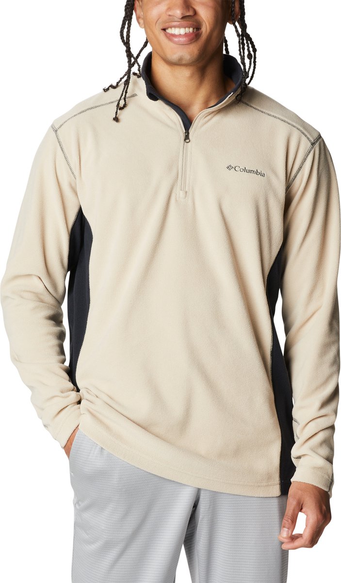 Columbia klamath range™ ii fleecetrøje med halv lynlås - udendørs sweater - fleecetrøje - mænd - størrelse xl - brun