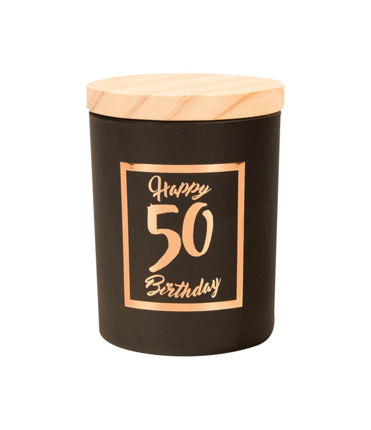 Paperdreams duftlys lille pink sort - 50 år