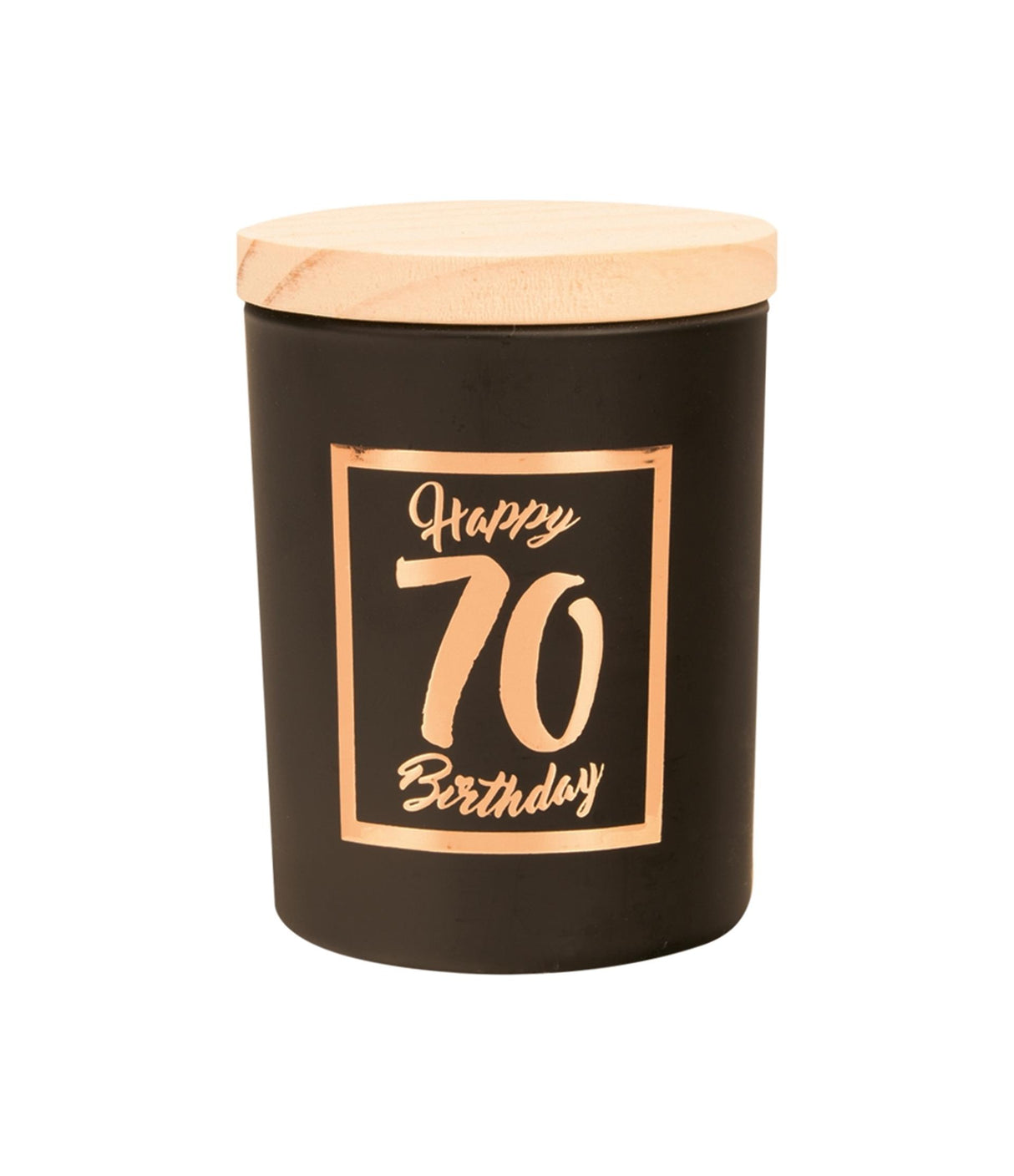 Paperdreams duftlys lille pink sort - 70 år