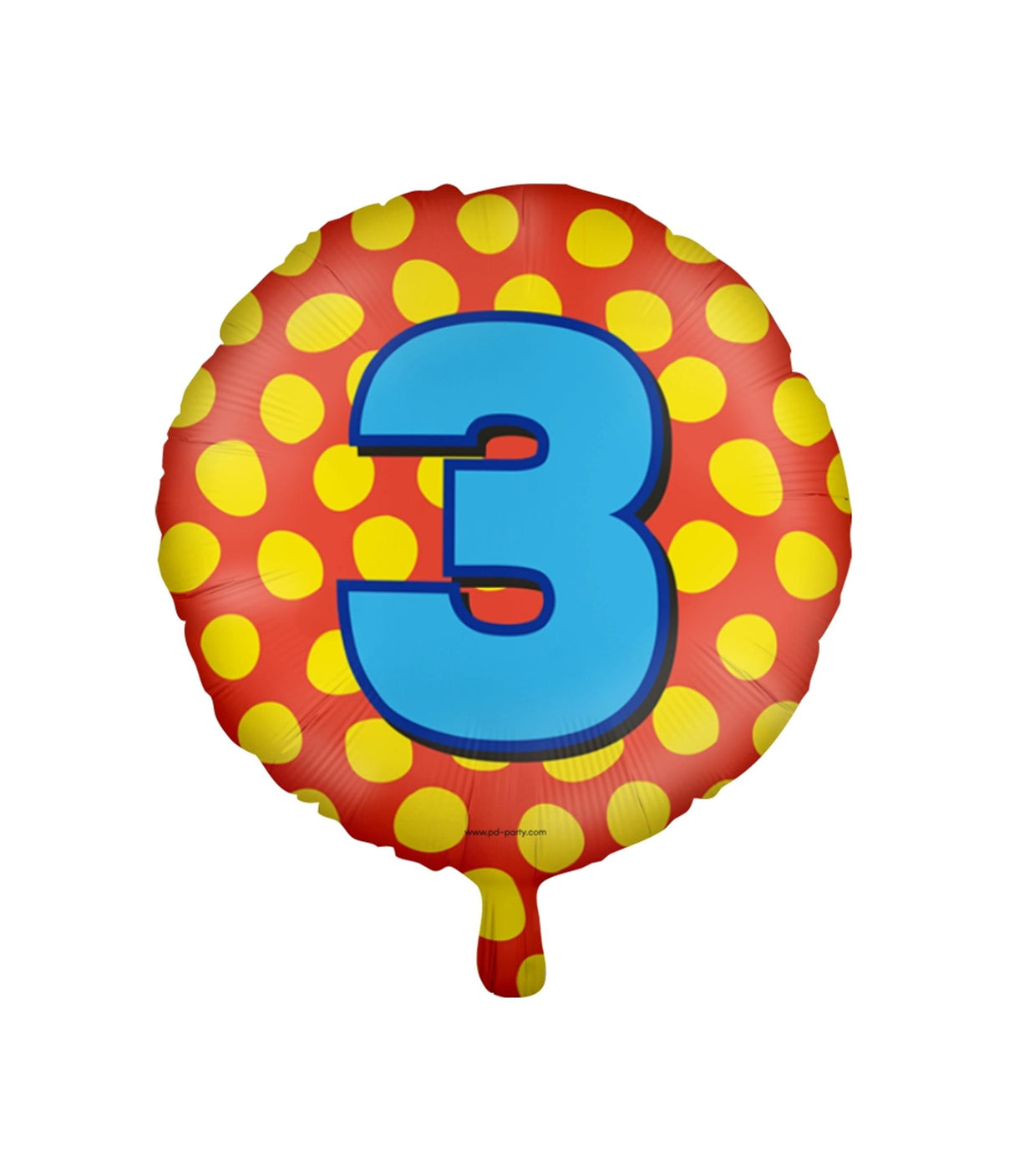 Paperdreams glad folieballon - 3 år