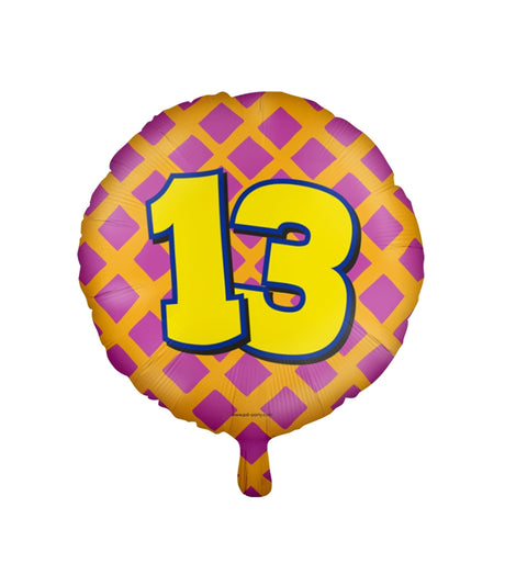 Paperdreams glad folieballon - 13 år