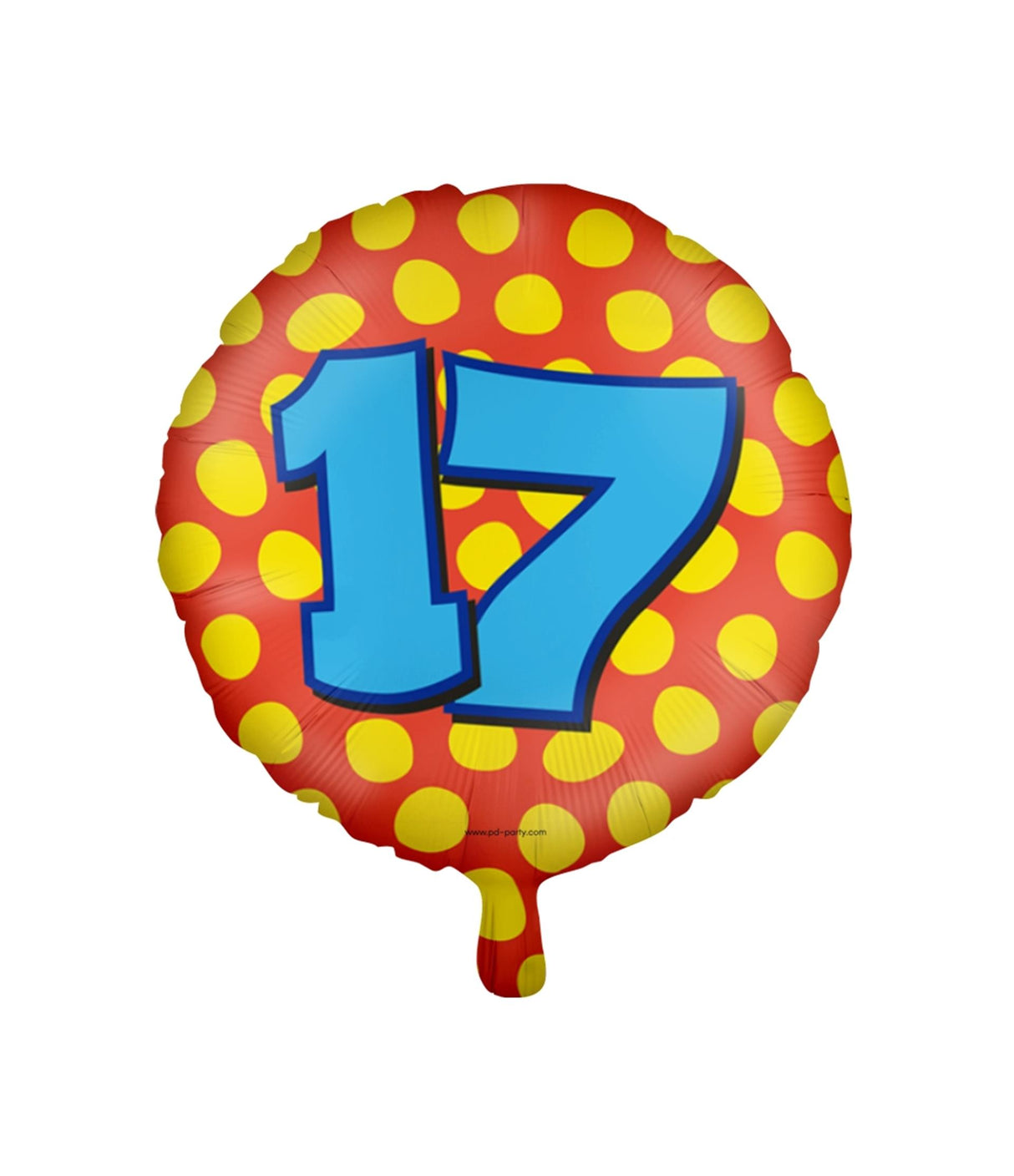 Paperdreams glad folieballon - 17 år