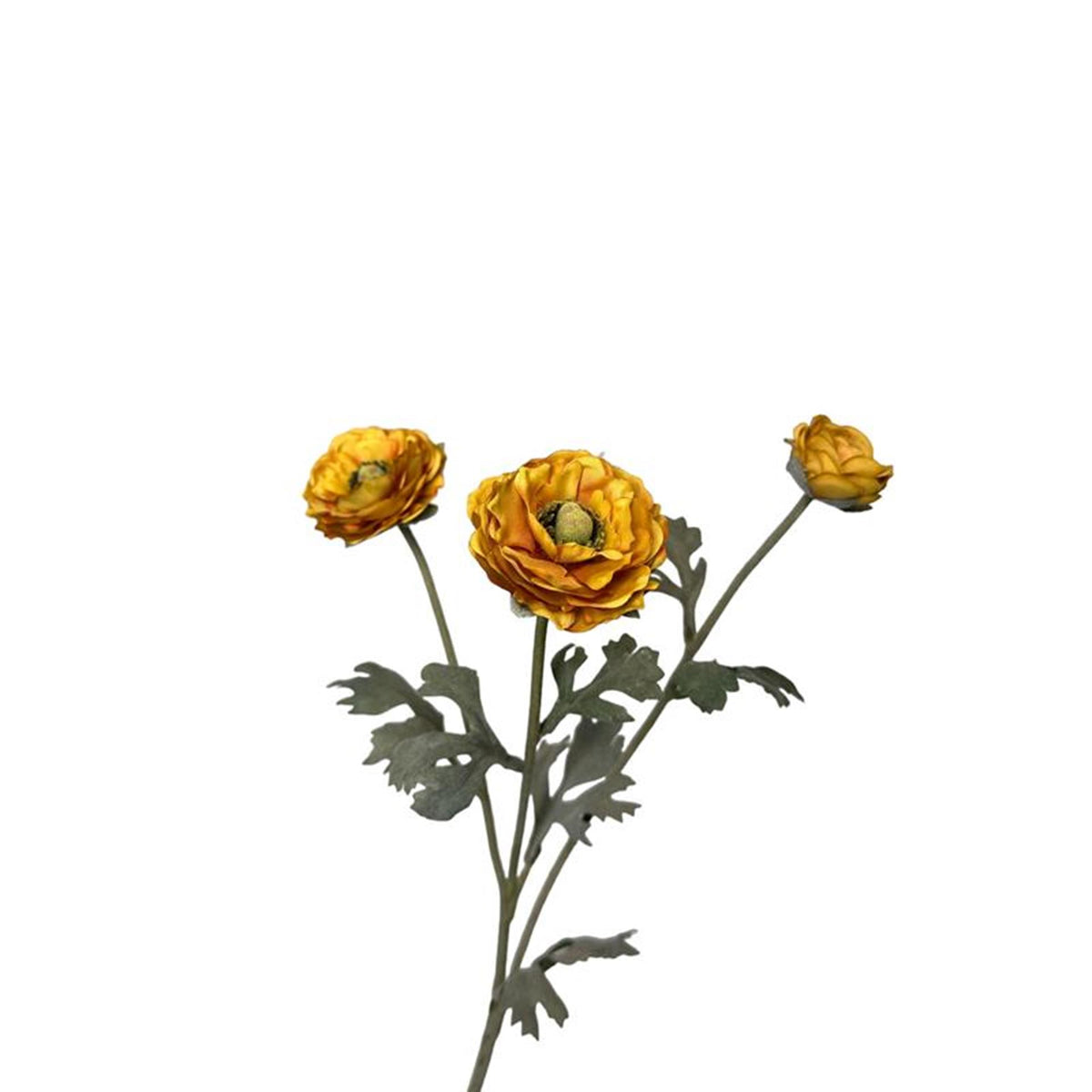 Roberts kollektion kunstig blomst ranunculus 48cm okkergul