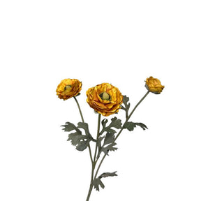 Roberts kollektion kunstig blomst ranunculus 48cm okkergul