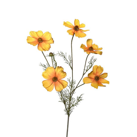 Roberts kollektion kunstig blomst kosmos gren 80cm okkergul