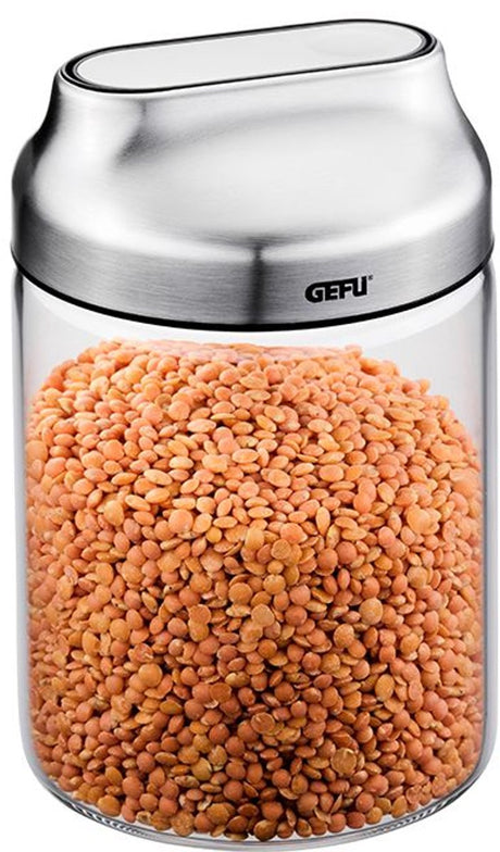 Gefu kippo opbevaringsbeholder – 700 ml – borosilikatglas – med hældelåg og spidsfunktion