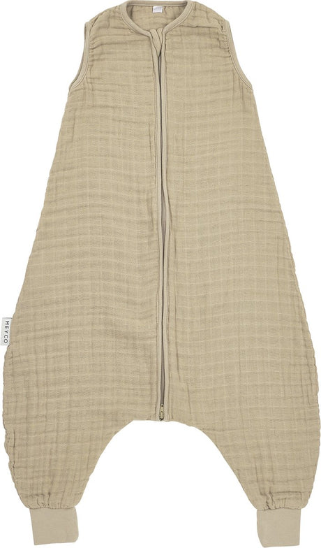 Meyco baby uni baby sommersøvn overall trøje - forvasket hydrofil - sand - 104 cm - 0,5 tom