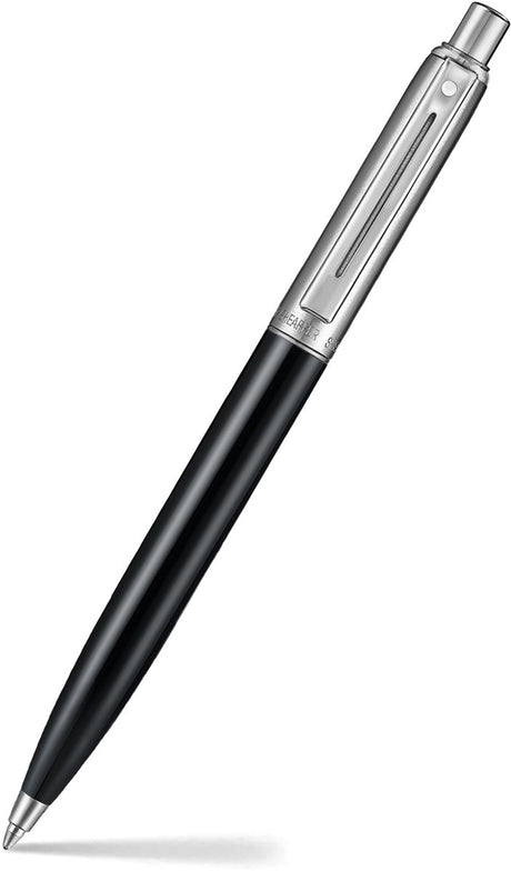 Sheaffer kuglepen - sentinel 332 - blank sort og poleret krom med krom poleret finish - sf-e233251