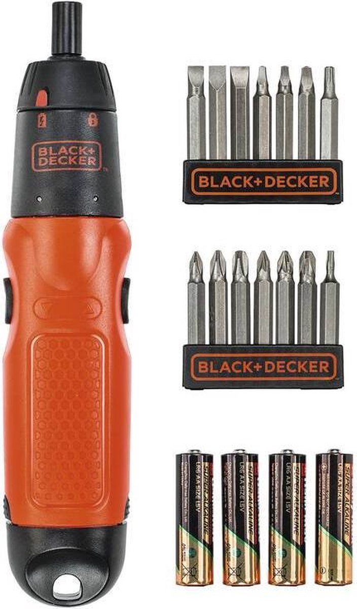 Black+decker black decker akku skruetrækker a7073, 19 stk