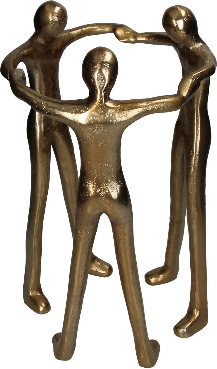 Hd collection ornament beeldje aluminium 21x21x36cm
