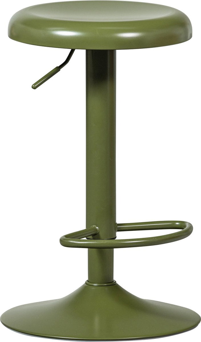 Woood isaac barkruk - metaal - warm groen - 81x39x39