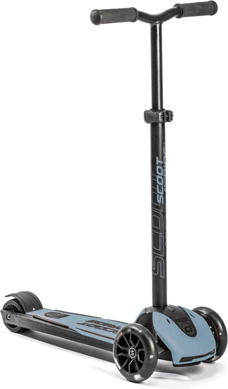 Scoot ride highwaykick 5 led - kinderstep - led voorwielen, 3 wielen, antislip deck voetrem - verstelbaar stuur 60-90 cm, afneembare stuurstang - 5+ jaar (118-180 cm), max 80 kg, pu wielen 120 80 mm, steel