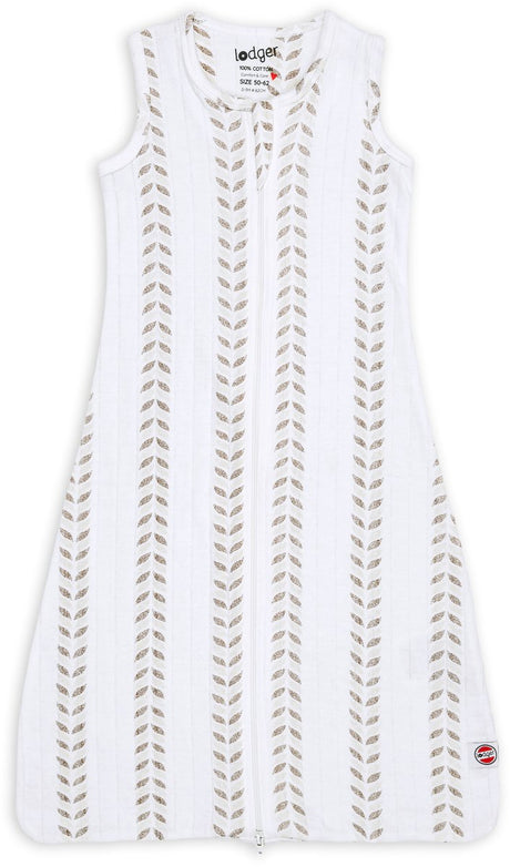 Lodger hopper - baby zomerslaapzak - hydrofiel - creme - 62cm - 0.3 tog - biologisch katoen
