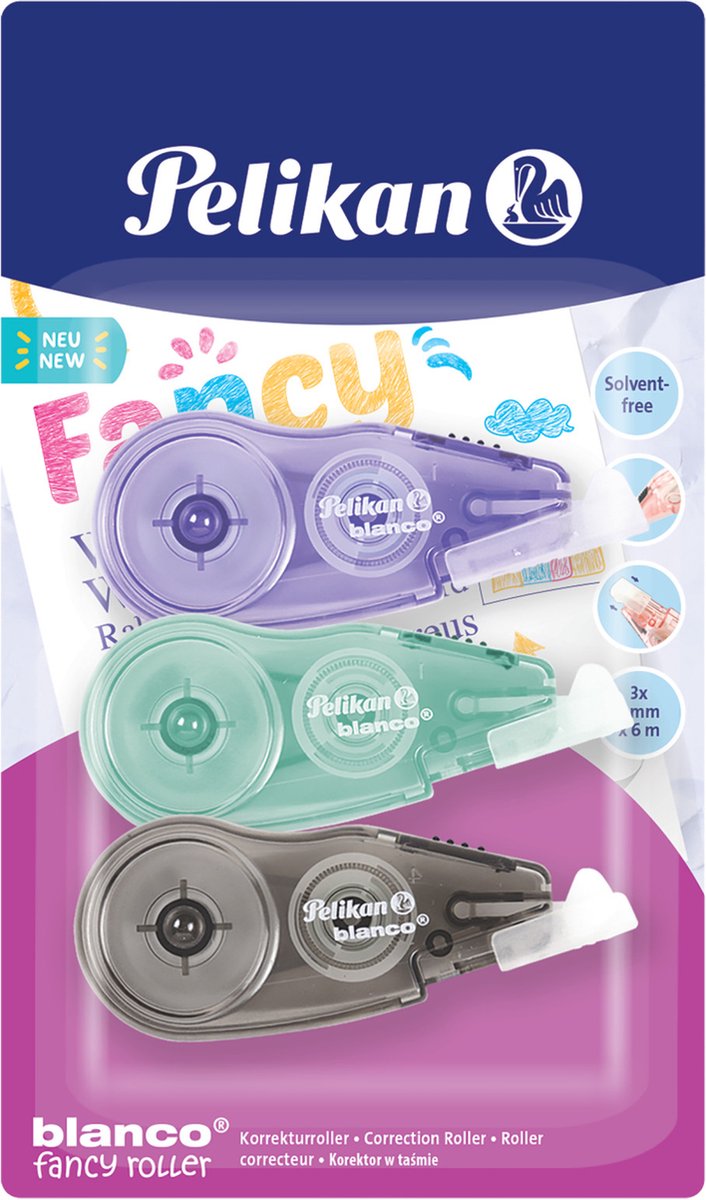 Pelikan Blanco® fancy rulle, 3 korrektionsruller