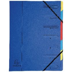 Exacompta sorteringsmappe 54072e 7 rum a4 blå