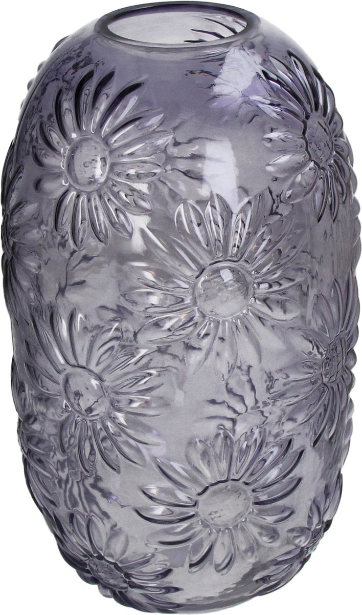 Hd collection vaas glas paars 19x19x33,5cm