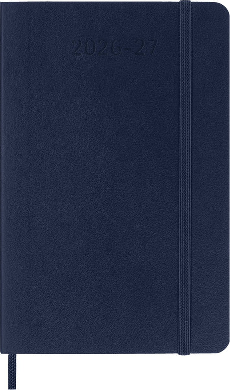 Moleskine 18 måneders dagbog - 2026 27 - ugentlig - lomme - blødt omslag - safirblå