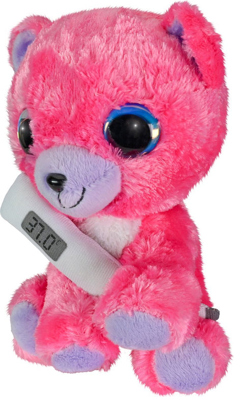 Lumo stjerner lumo får det godt pink bjørn med termometer - klassisk - 15cm