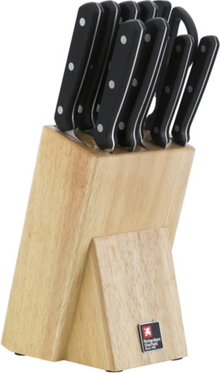 Richardson sheffield - cucina knivsæt - inklusive knivblok - 10 stk - i gaveemballage