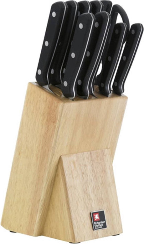 Richardson sheffield - cucina knivsæt - inklusive knivblok - 10 stk - i gaveemballage