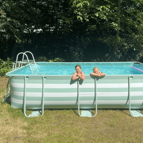Essens | grøn hvid overjordisk swimmingpool 400x200x100 cm