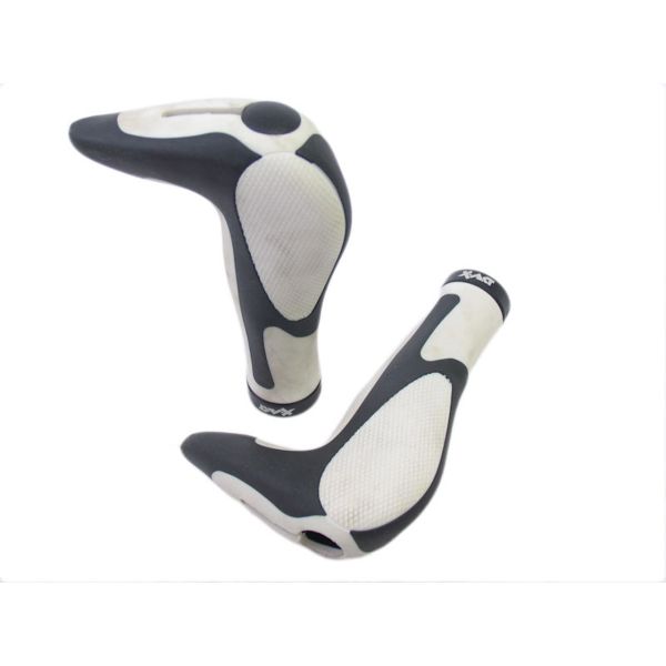 Ergotec håndtag sæt x-act sikkerhedsgreb sort og hvid 147mm