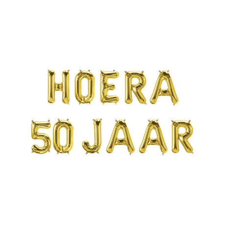 Paperdreams folieballonguirlande - hurra 50 år