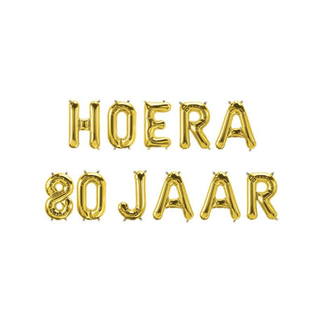 Paperdreams folieballonguirlande - hurra 80 år