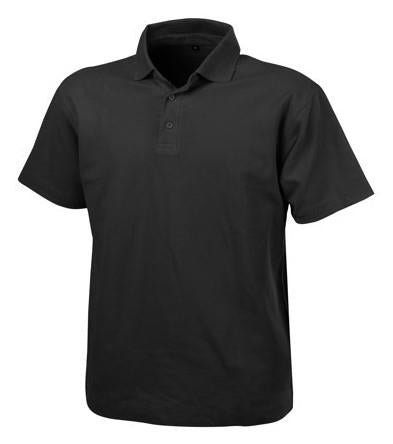 Dassy polo shirt leon bomuld sort s