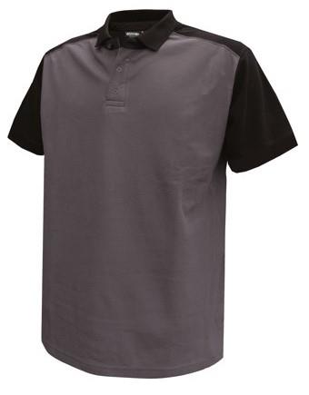 Dassy poloshirt Cesar bomuldsgrå sort m