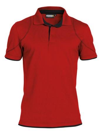 Dassy polo orbital rød sort xs