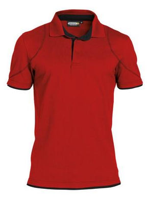Dassy polo orbital rød sort m