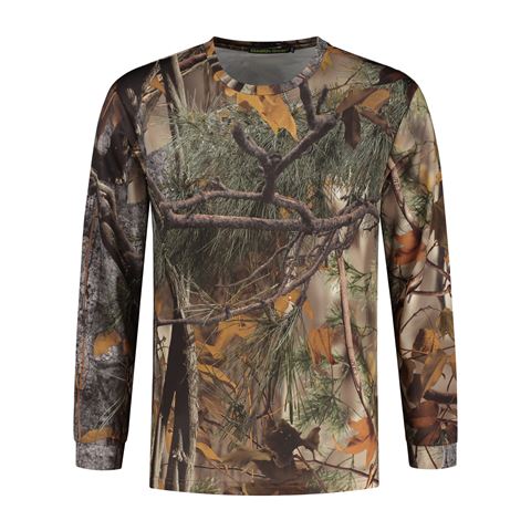 Stealth gear t-shirt langærmet camo bosprintstørrelse l