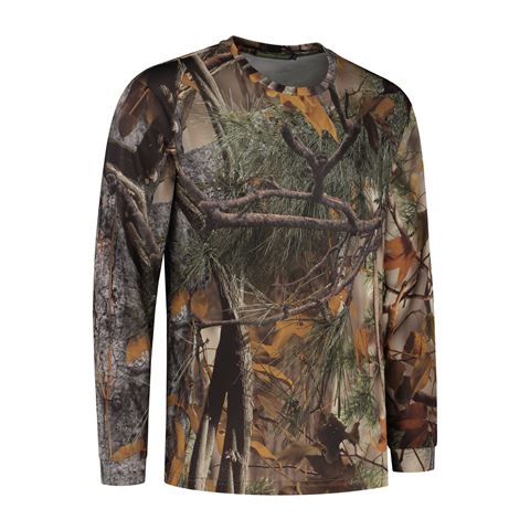 Stealth gear t-shirt langærmet camo bosprintstørrelse l