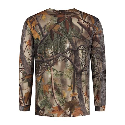 Stealth gear t-shirt langærmet camo bosprintstørrelse l