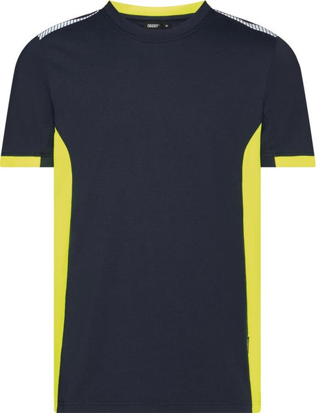Dassy t-shirt tampico night blue fluorescerende gul xl