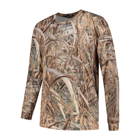 Stealth gear t-shirt langærmet camo rietprint størrelse s