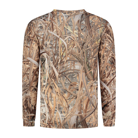 Stealth gear t-shirt langærmet camo rietprint størrelse l