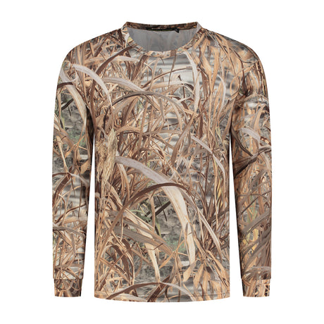 Stealth gear t-shirt langærmet camo rietprint størrelse xxl