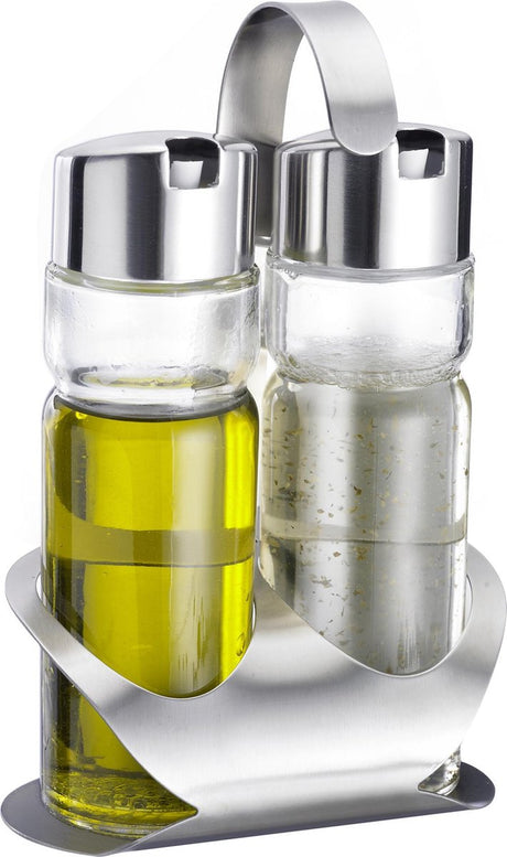 Westmark olie- og eddikesæt, 3-delt, kapacitet: 160 ml hver, rustfrit stålglas, hvid, sølvgennemsigtig, 65042260