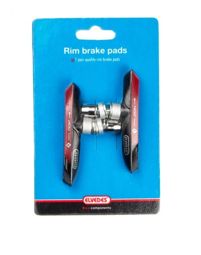 Bremseklodser V-brake 72 x 14 mm sort 2 stykker