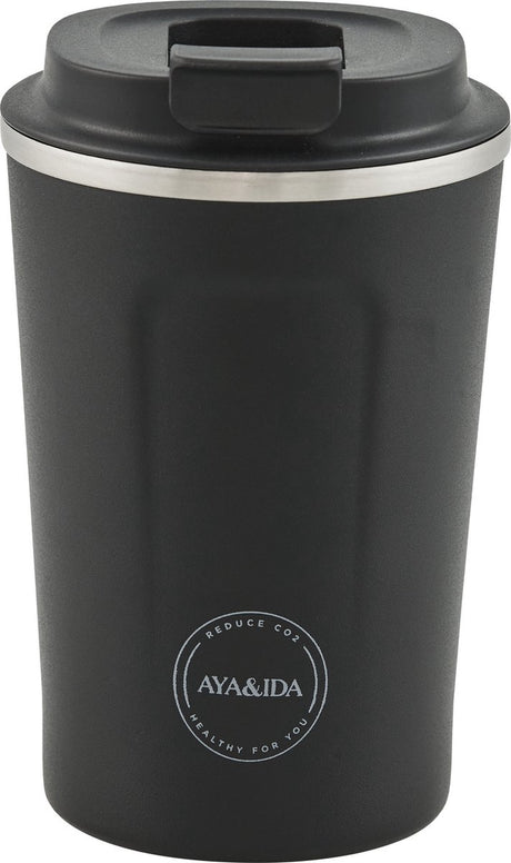 Aya ida aya ida - cup2go - termokandekop - kaffekop - coffee to go - rejsekop - tag med dig - 380ml - mat sort