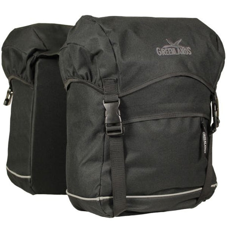 Grønlands dobbelt cykeltaske rejsetaske 40 liter 30 x 37 x 17 (2x) - sort