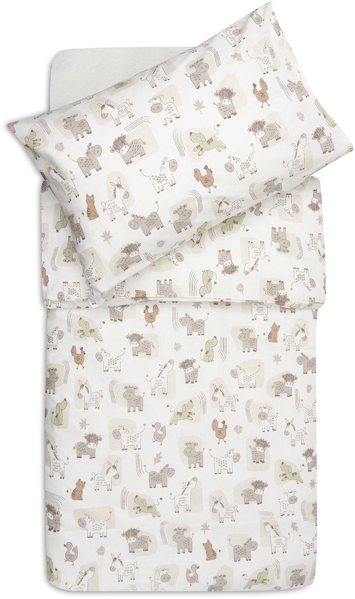 Jollein dekbedovertrek met sloop - 120x150cm - barn buddies