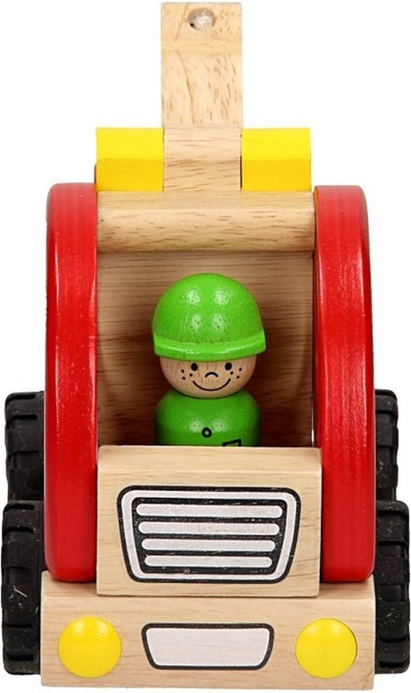 Goki trækøretøj - trækvogn - 18,5x8,5x10cm - med gummidæk - 2 år